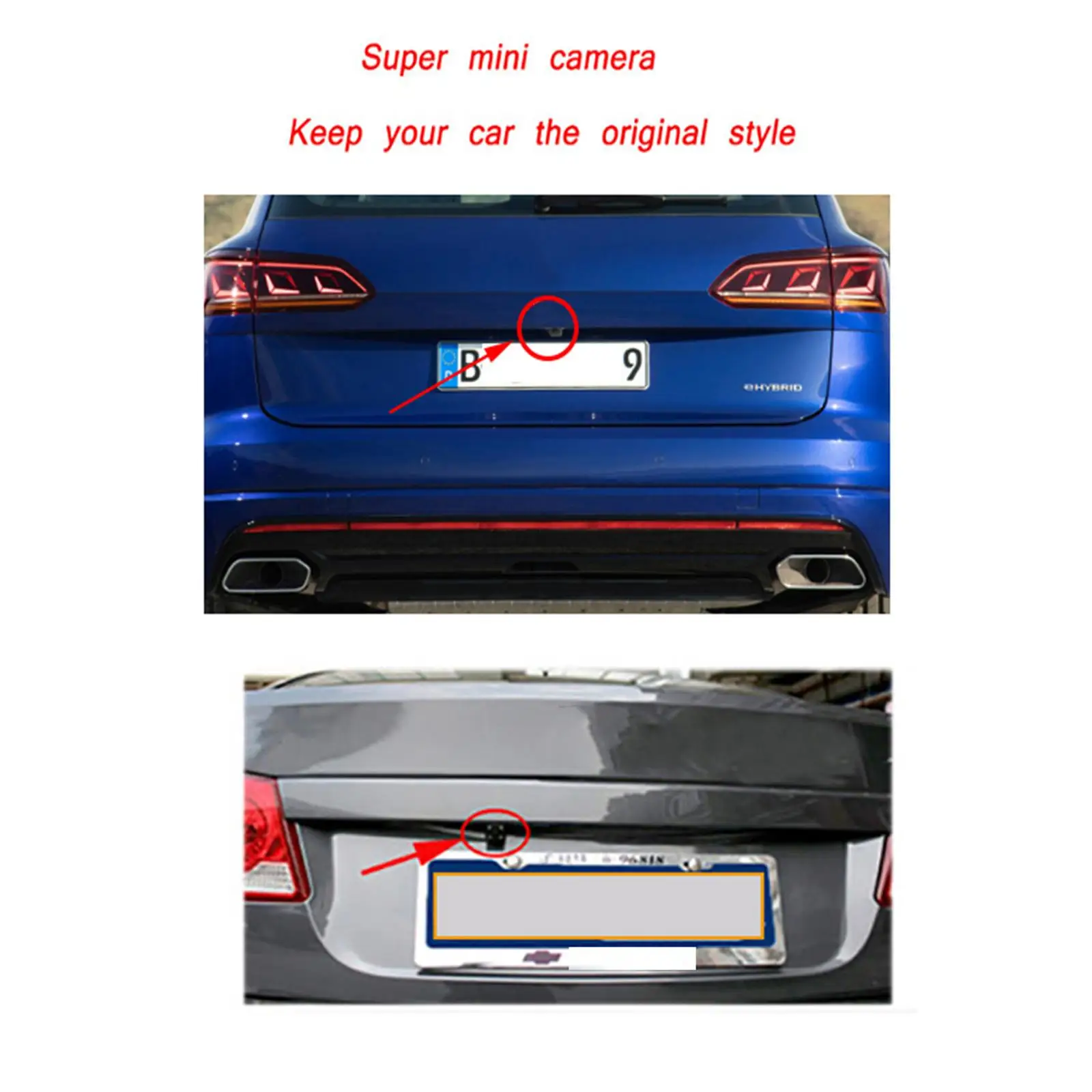 5in TFT LCD Rear View Monitor Camera Kit Waterproof Wide Angle Reverse System for Car Mirror Protection