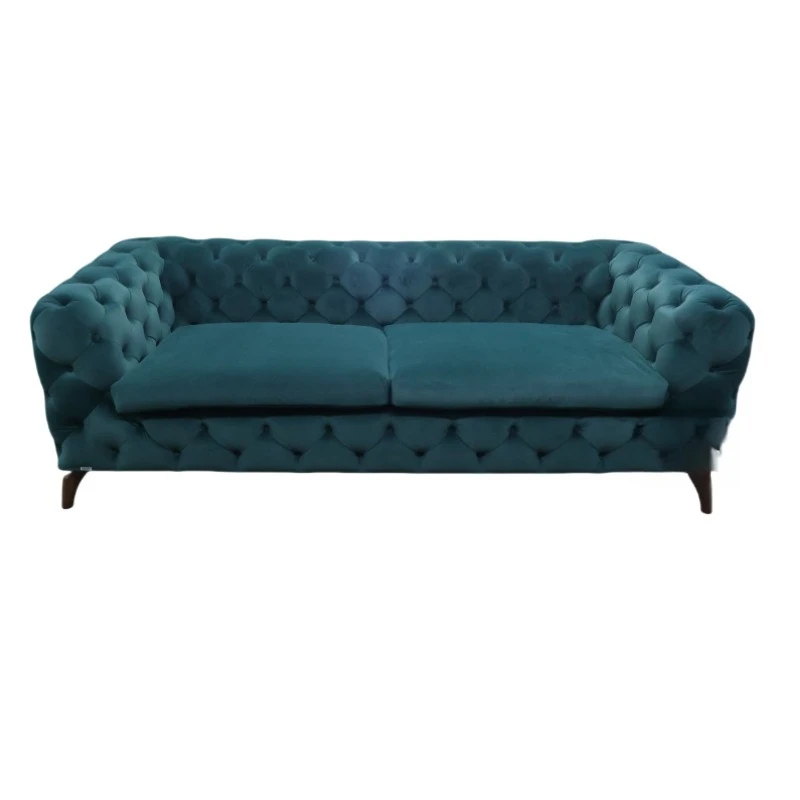 

Premium green flannel living room light luxury pull-up sofa