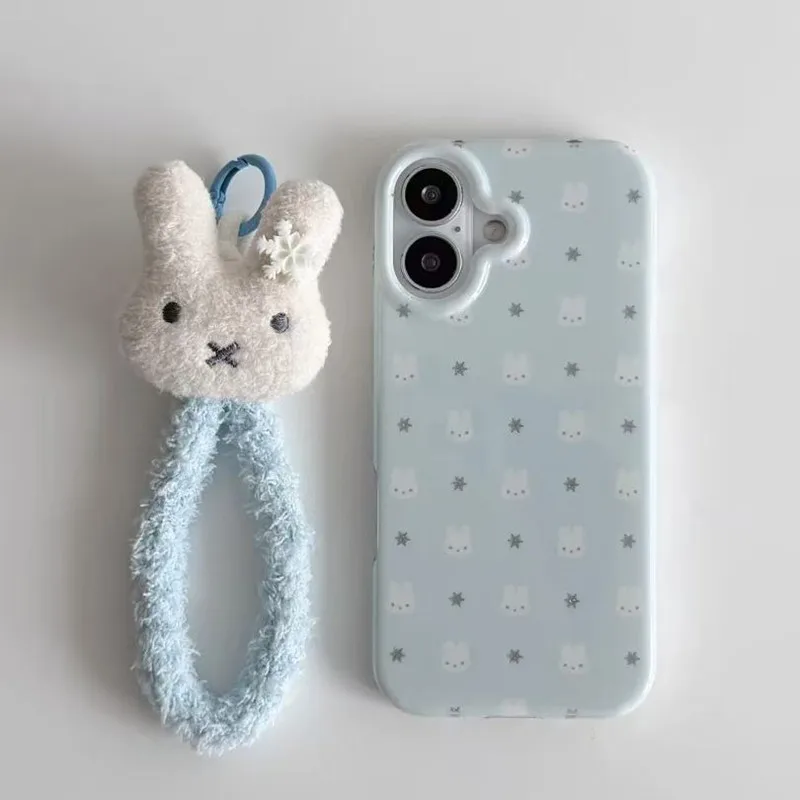 Miffy Kawaii Anime Cartoon Rabbit Protective Case Winter Full Screen Small Snowflake for Iphone17promax Mobile Phone Case