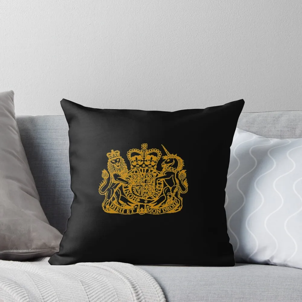 

Elizabeth II Royal Coat of Arms Emblem Throw Pillow Elastic Cover For Sofa Cushions Cover Bed pillowcases pillow