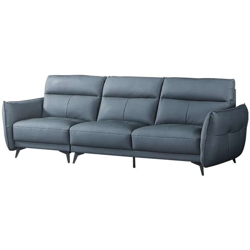 

Minimalist, leather, sofa, straight row, living room, modern, light luxury, furniture