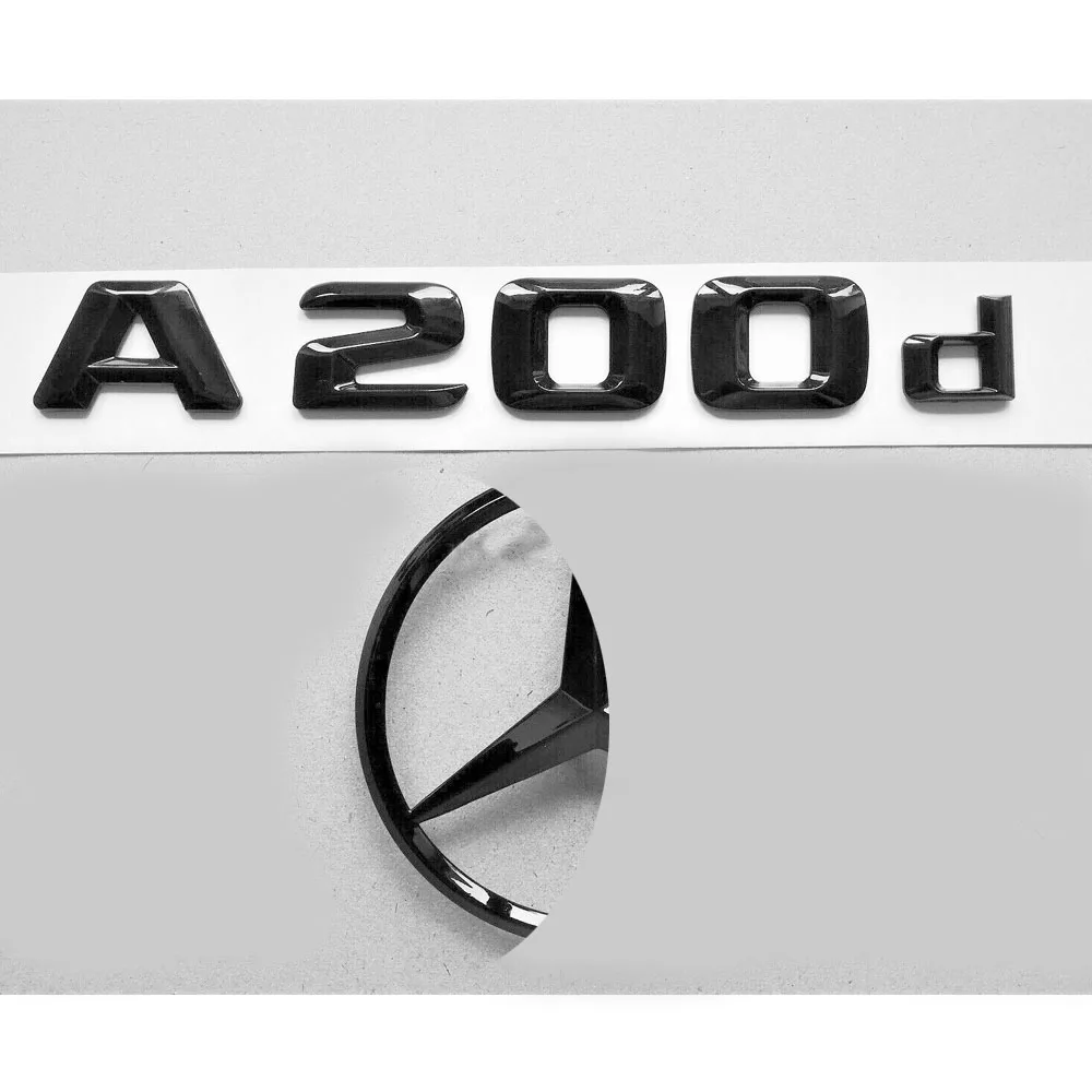 Car Star Rear Lettering Logo Trunk Emblem Sticker Badge Auto Decorate Accessories For Mercedes Benz A200d A CLASS W176 W177