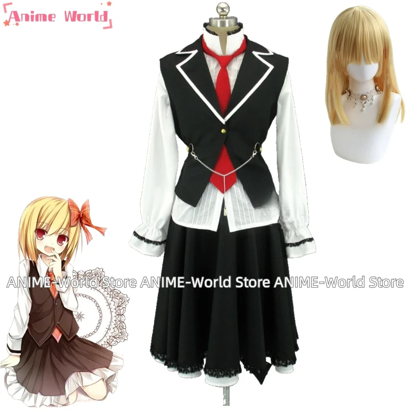 《Custom Size》Anime Touhou Project Embodiment of Scarlet Devil Rumia Cosplay Costume Wig Accessory