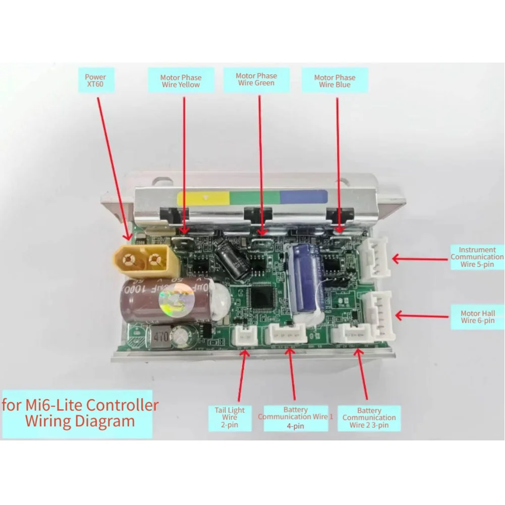 Dashboard Equipped Controller and Wiring Harness for Xiaomi 6 / 6 for lite Electric for scooters Speed and Charge Level