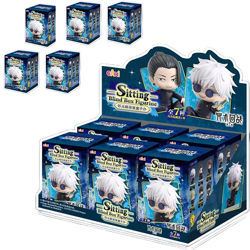 EAKI Genuino Jujutsu Kaisen Caja Sorpresa de PVC con Figura de Acción de Anime Gojo Satoru Geto Suguru Fushiguro Toji Juguete de Regalo En Stock