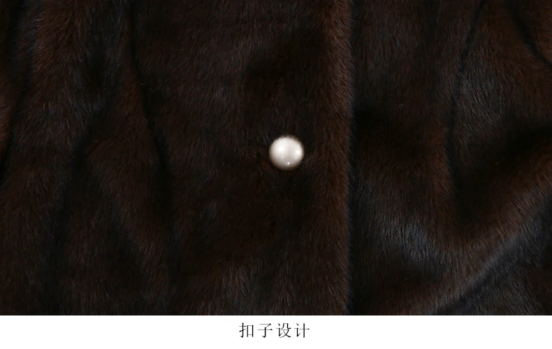 Nerazzurri Winter Long Thick Warm Soft Fluffy Brown Faux Mink Fur Coat Women Single Breasted Elegant Luxury Designer Clothes