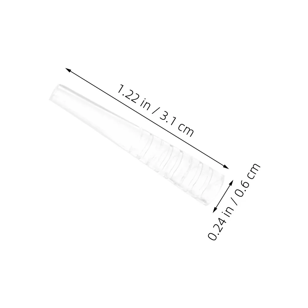 60Pcs Eyelash Tweezer Protector Cap Silicone Tip Cover Transparent Universal Fit for Grafting Extensions Portable Lightweight