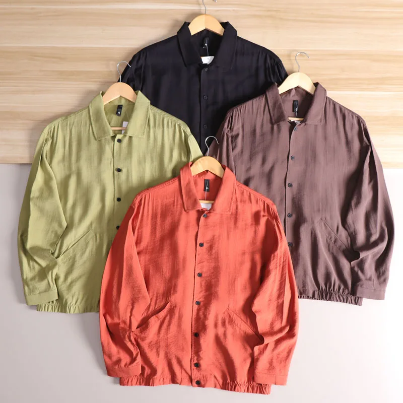 

Легкий свободный мужской Jaet Faionable Urban Sle Long Sve с откидным воротником и одной пуговицей, цвет весна-осень