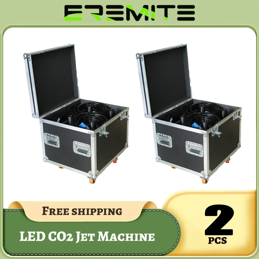 0 Tax 2Pcs Flightcase (2in1) For LED CO2 Jet Machine Co2 Cryo Jet Canon Stage Effect Co2 Fog Machine With Free Co2 Gas Hose