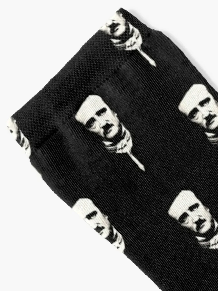 Edgar Allan Poe kaus kaki pola potret hadiah kaus kaki pria desainer basket tipis wanita