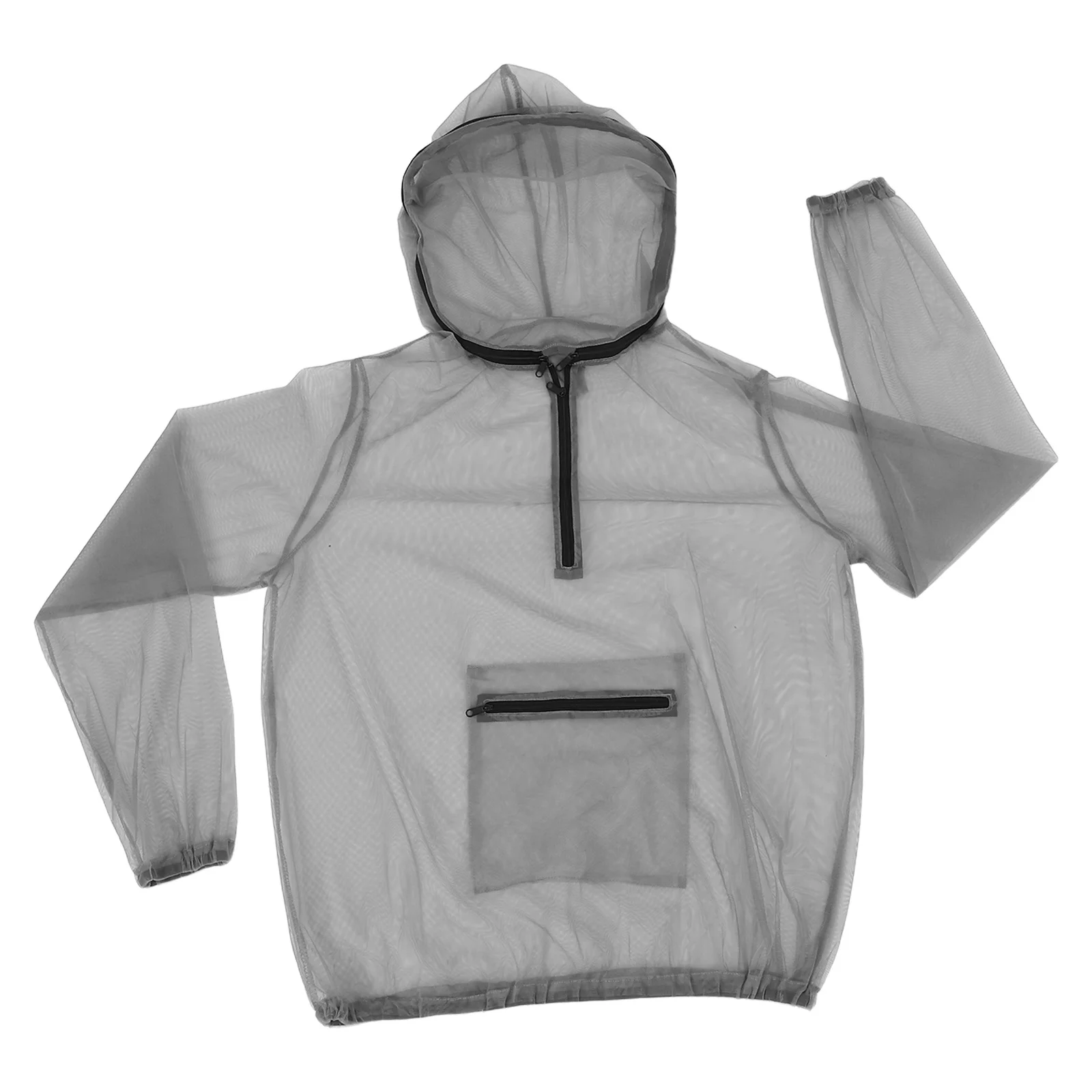 

Xxl Outdoor Mosquito Proof Jacket Mesh Beekeeping Gear Grey Full Body Protection for Camping Hiking Fishing Adventures