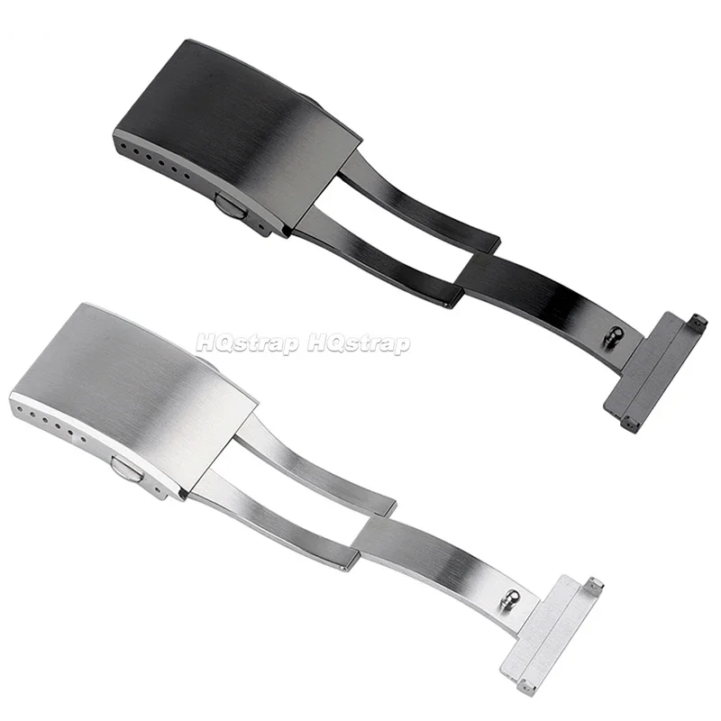18 мм, 20 мм, 22 мм, твердая пряжка из нержавеющей стали 316L, регулируемая металлическая кнопка для Seiko, удлиненная двойная складная застежка, аксессуар