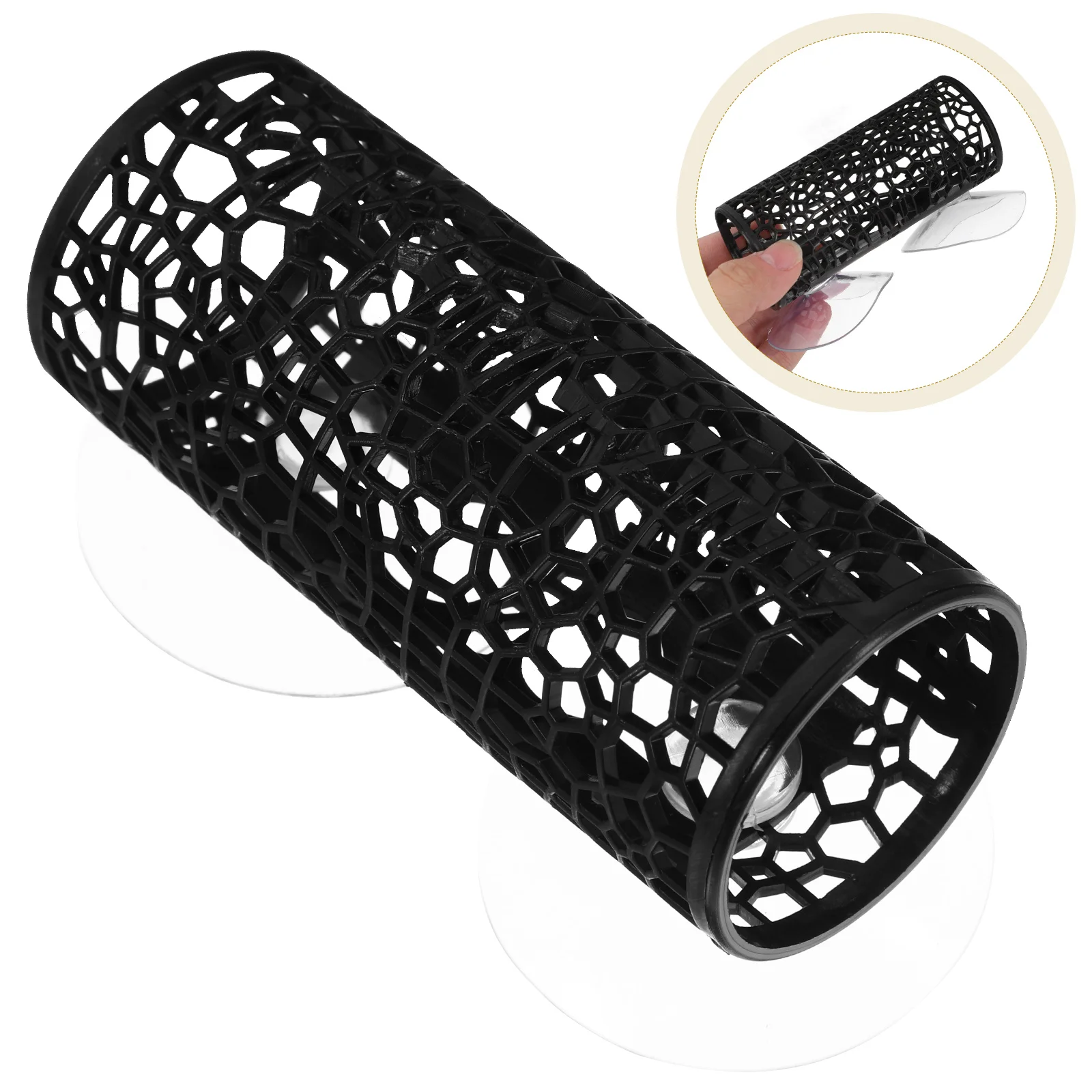 

Fish Tank Decorations Betta Tunnel Accessories Ornaments Toys Black Aquarium Cave