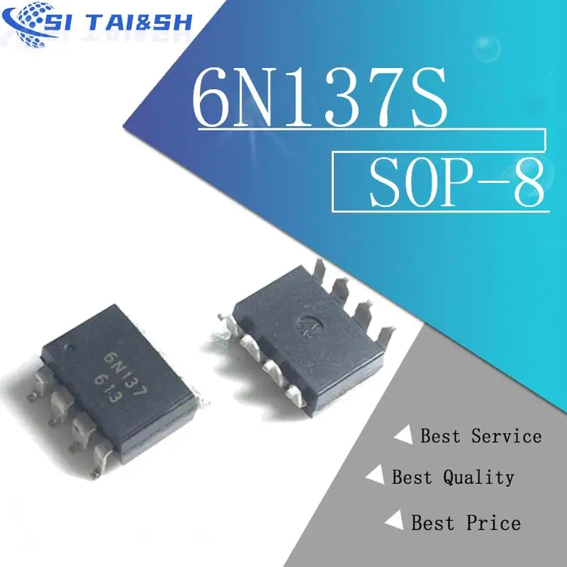 10 teile/los 6N135 6N136 6N137 6N138 6N139 DIP-8 6N135S 6N136S 6N137S 6N138S 6N139S SOP-8 Optokoppler