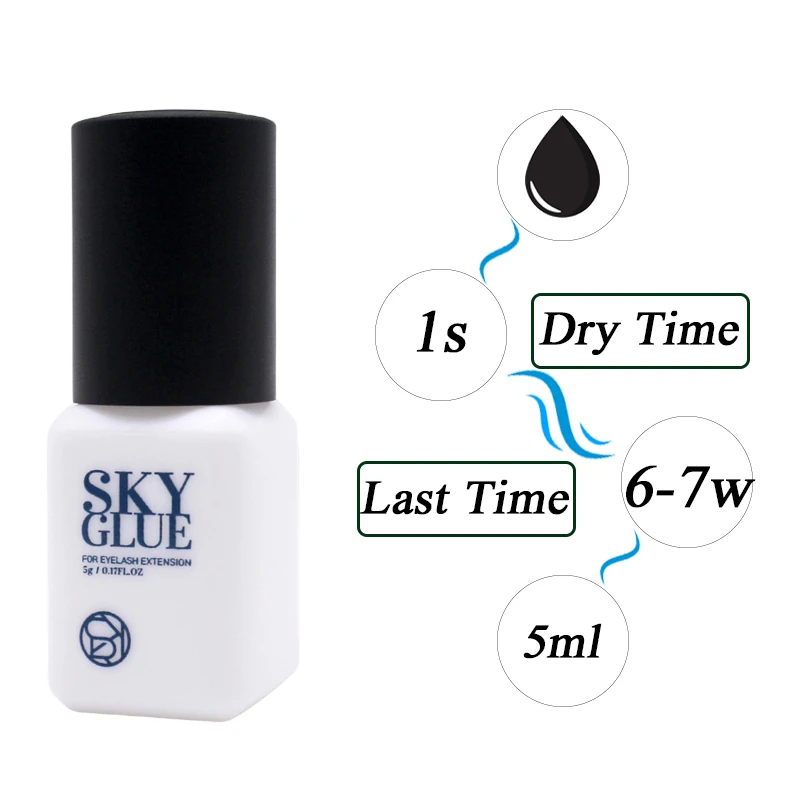 SKY S Plus série de colle pour Extension de faux cils professionnel séchage rapide cils adhésif Original corée outils de maquillage