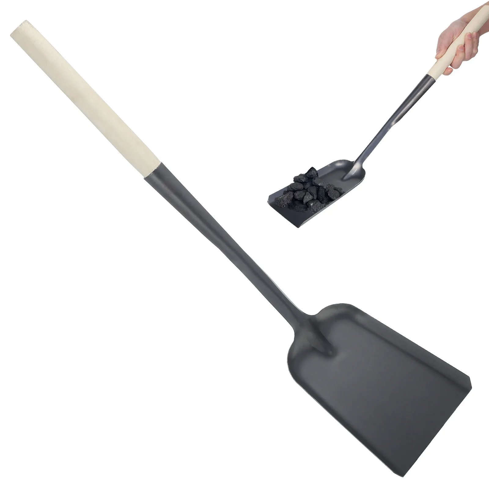 Long Handle Kitchen Stove Ash Shovel Multi Functional Fireplace Shovel Coal Ash Cleaning Scoop Household Use Fireplace Scoop