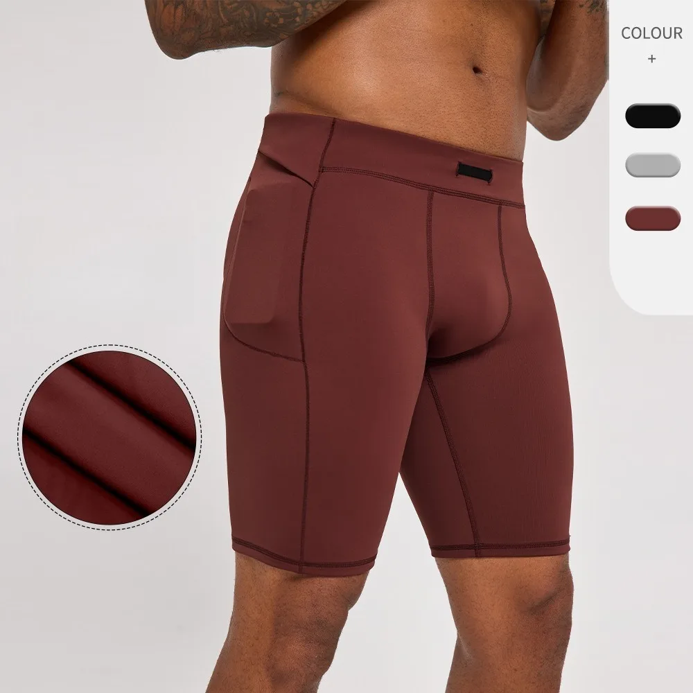 Men Summer 5 Inch Firm Compression Shorts Quick Dry Breathable Moisture Wicking Gym Training Sports Bottoms