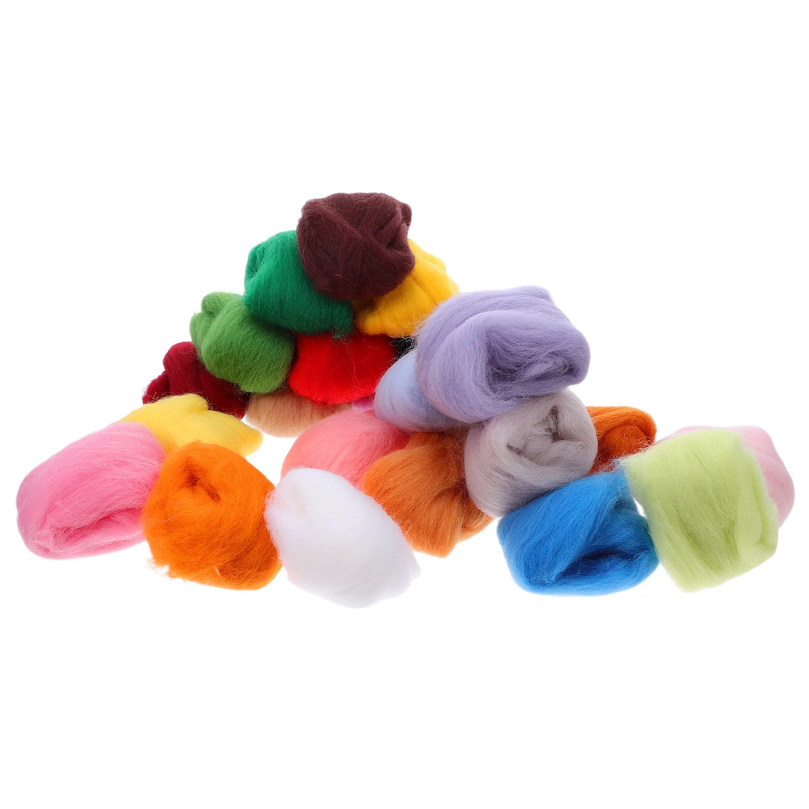 

24Pcs Needle Felting Wool 24 Colors Roving Yarn Soft Textured DIY Craft Supplies Handmade Woolen Weaving Projects