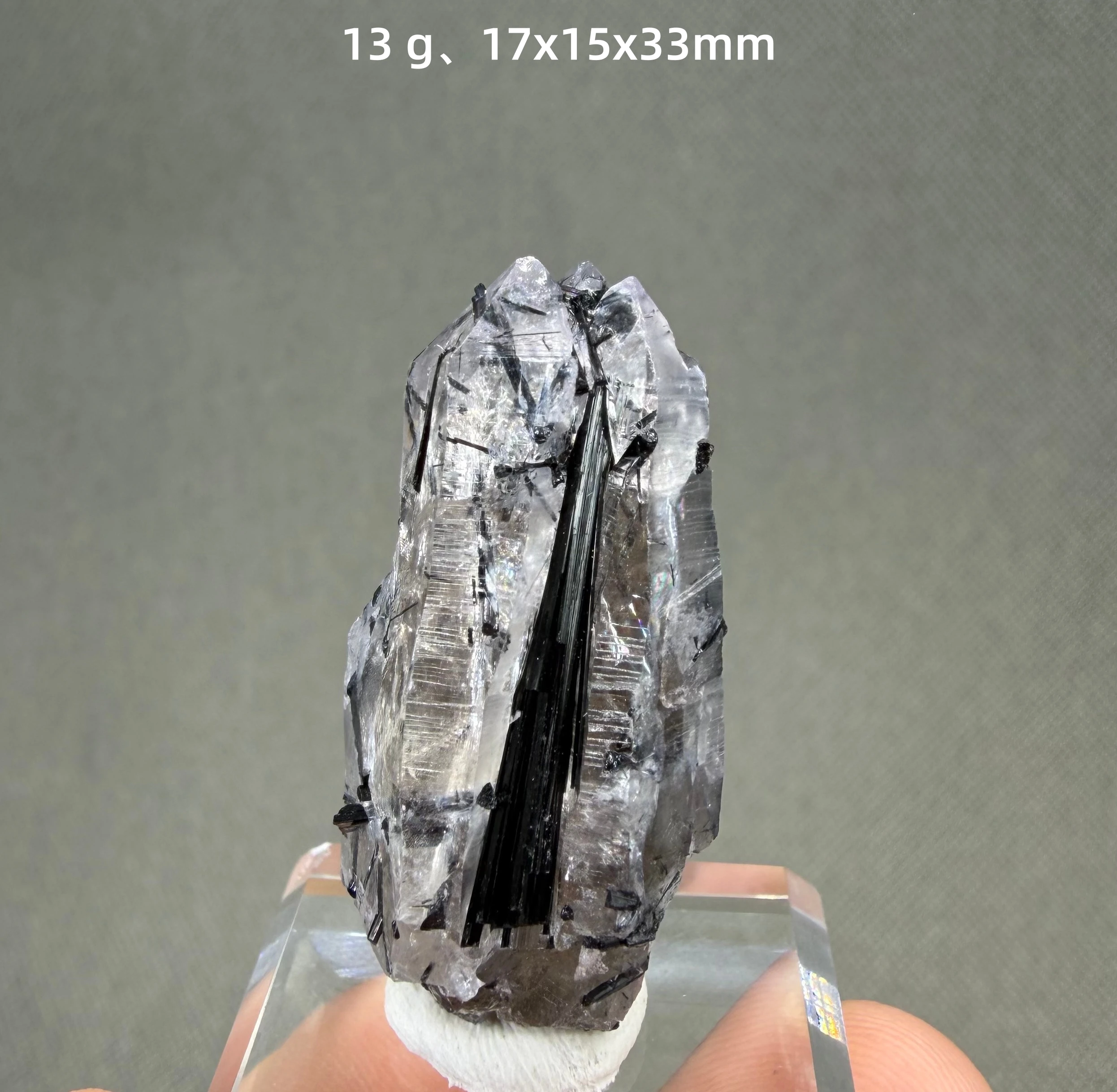 Natural Namibia black tourmaline and crystal symbiosis mineral specimens  + healing quartz crystals and stones rock gemstone