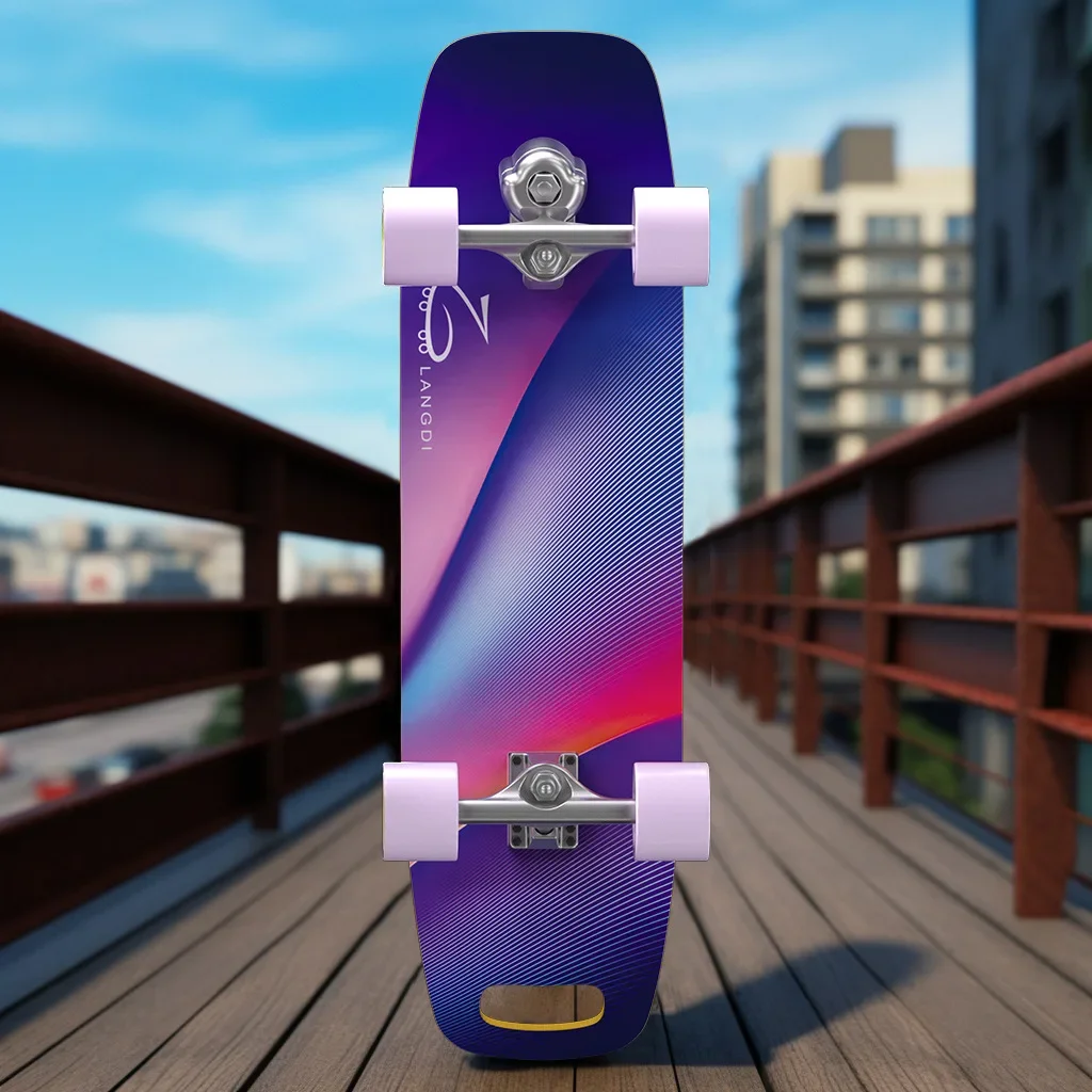 Land surfing board land punching board skateboard double rocker board for beginners aged 3-6, S6 bracket without pedaling design
