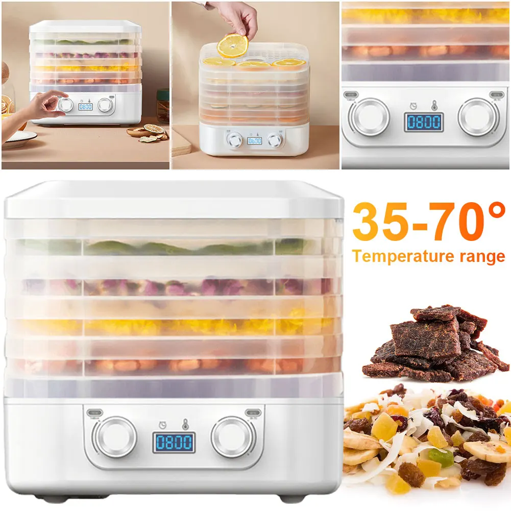 5 Layers Intelligent Fruit Dryer 48 Hours Long Lasting Pet Food Dehydration Smart Thermostatic Fruit Vegetable Meat Dehydrator