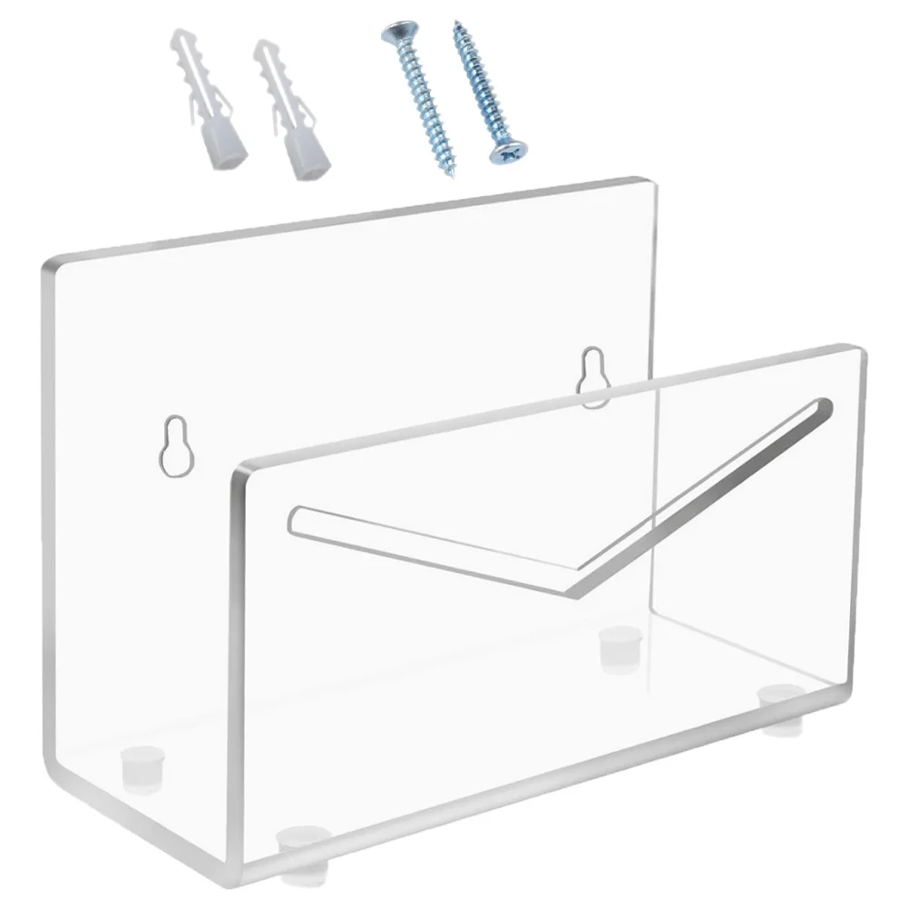 

1Set Desktop Mail Organizer Transparent Acrylic Holder for Letters Envelopes Postcards Countertop Document Storage Solution