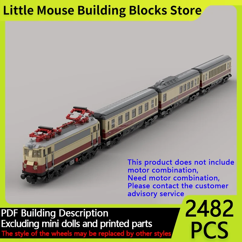 

City Car Model MOC Building Bricks German TEE Express Train Modular Technology Gifts Holiday Assemble Children Toys Suit