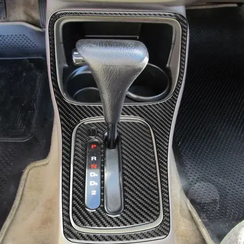 För Honda Civic 1996 1997 1998 1999 2000 Biltillbehör Kolfiber Interiör Växel Mugghållare Panel Trim Klistermärke Dekoration 10 best sales 1997 Honda Civic - №9