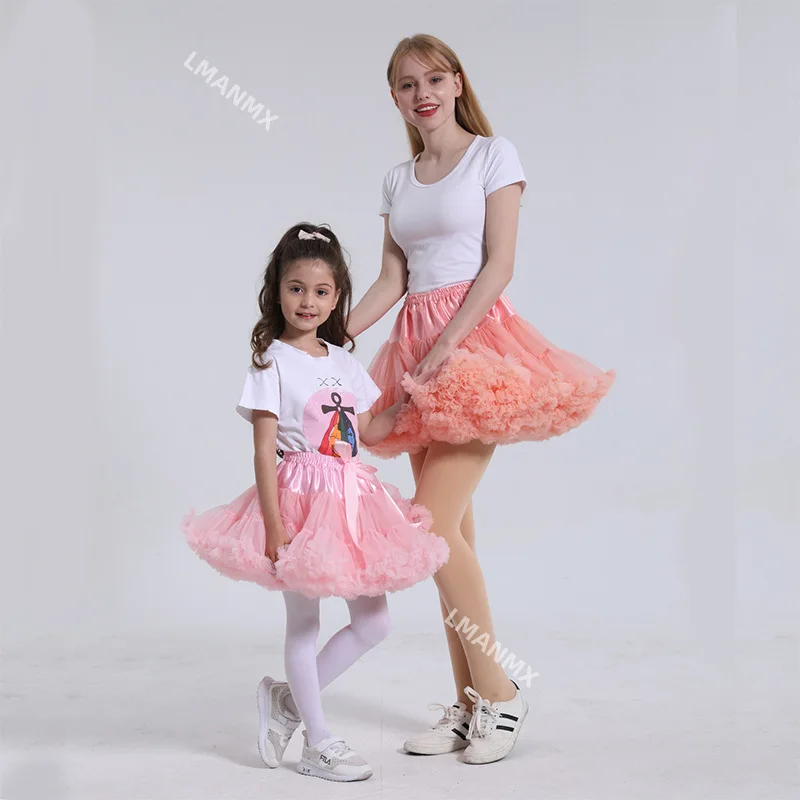 Kinder Mädchen Lolita Cosplay Petticoats A-Linie Puffy Tutu Rock geschichteten Tüll Ballett Tanz Pettis kirts großen Bowknot Unterrock