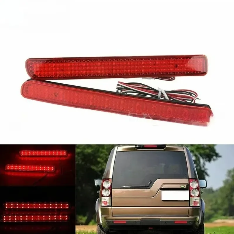 

2 Pcs Black Len for Rover Sport L320 Rover Discovery 3 4 Bumper Reflector LED Brake Stop Tail Light Lamps
