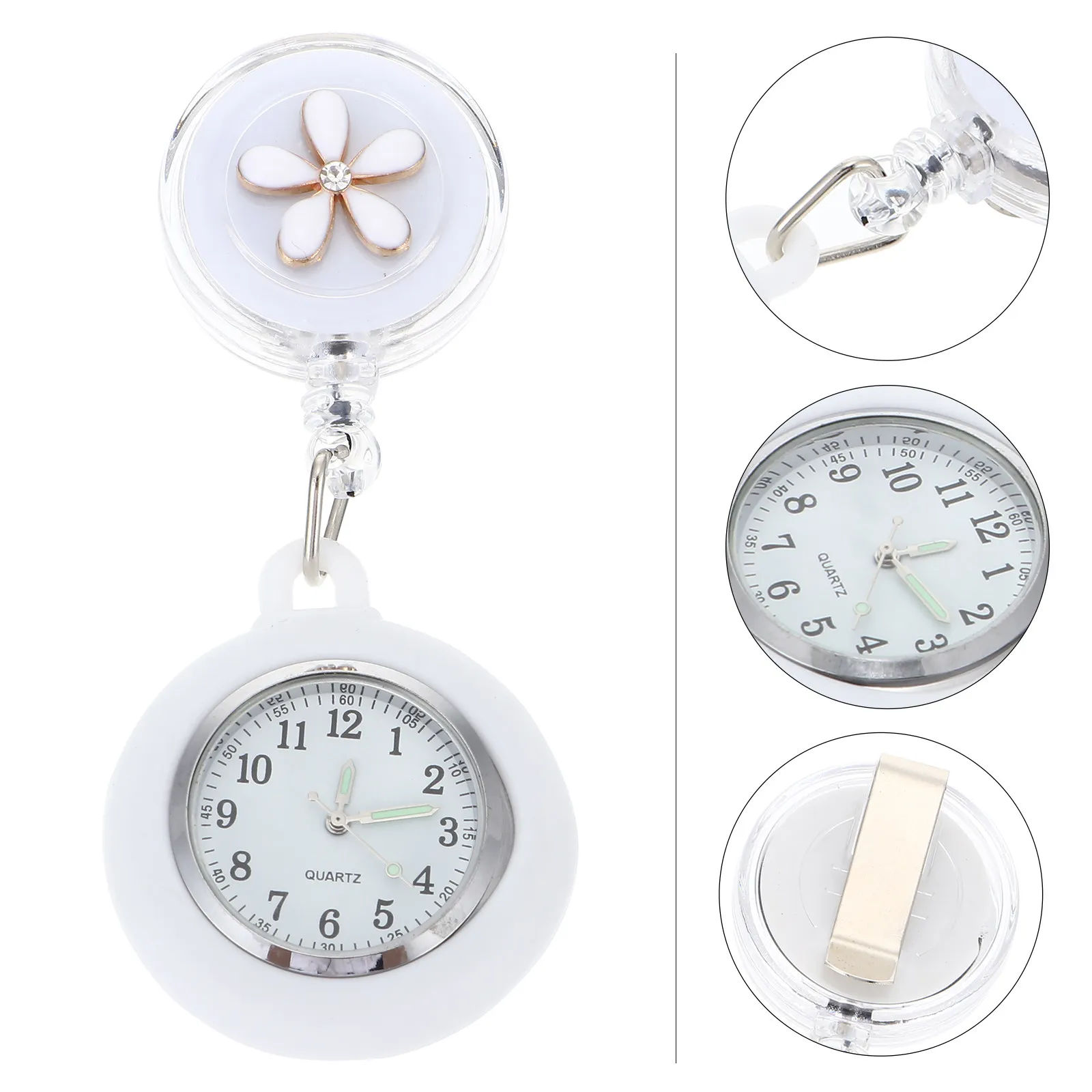 

Nurse Hanging Pocket Watch Durable Practical Fob Watch Convenient Clear Dial for Nurses Gift Women Birthday Gift