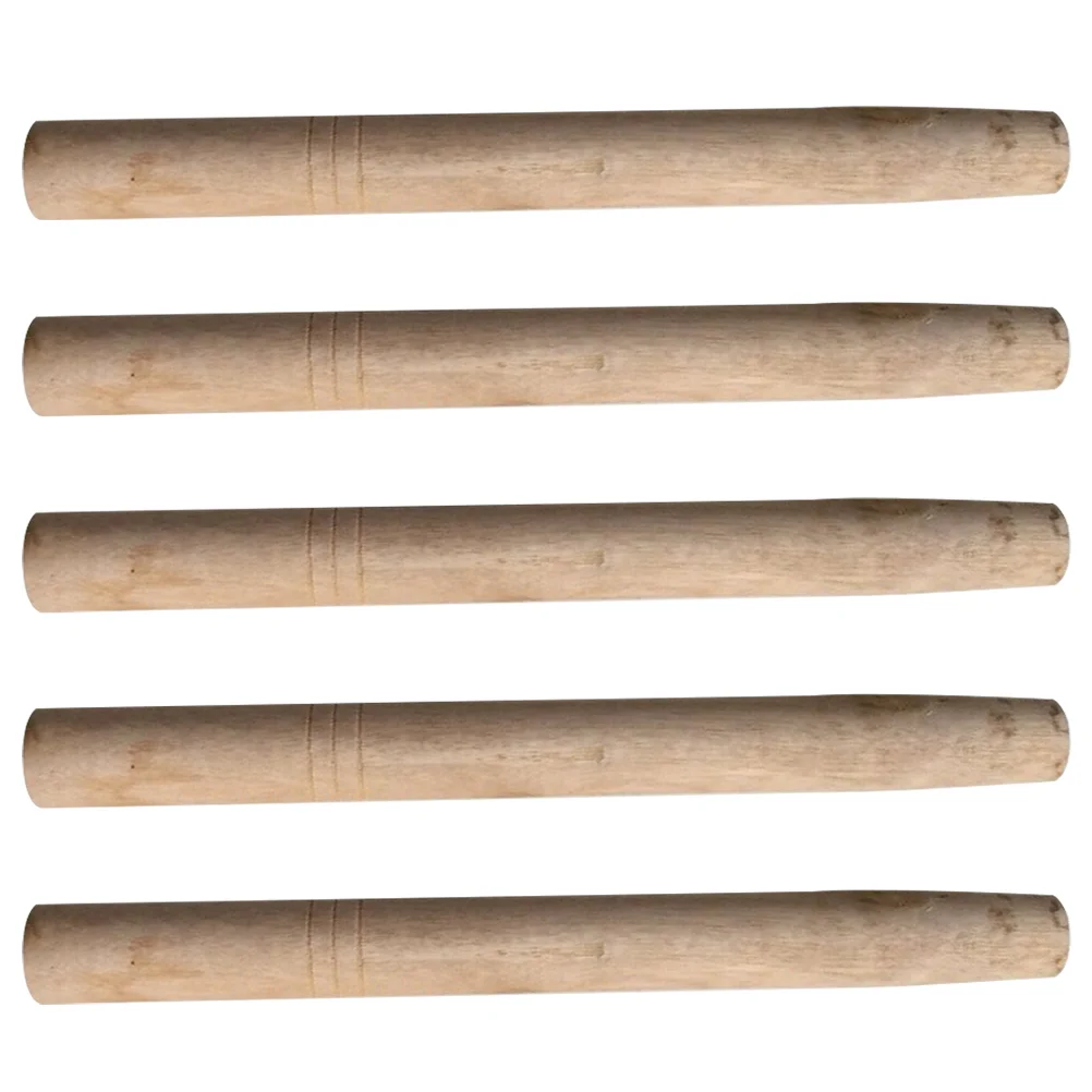 5 Pcs Solid Wood Spatula Handle Hardwood For Replacement Hoe Farm Tool Fittings Replacements Garden Hammer