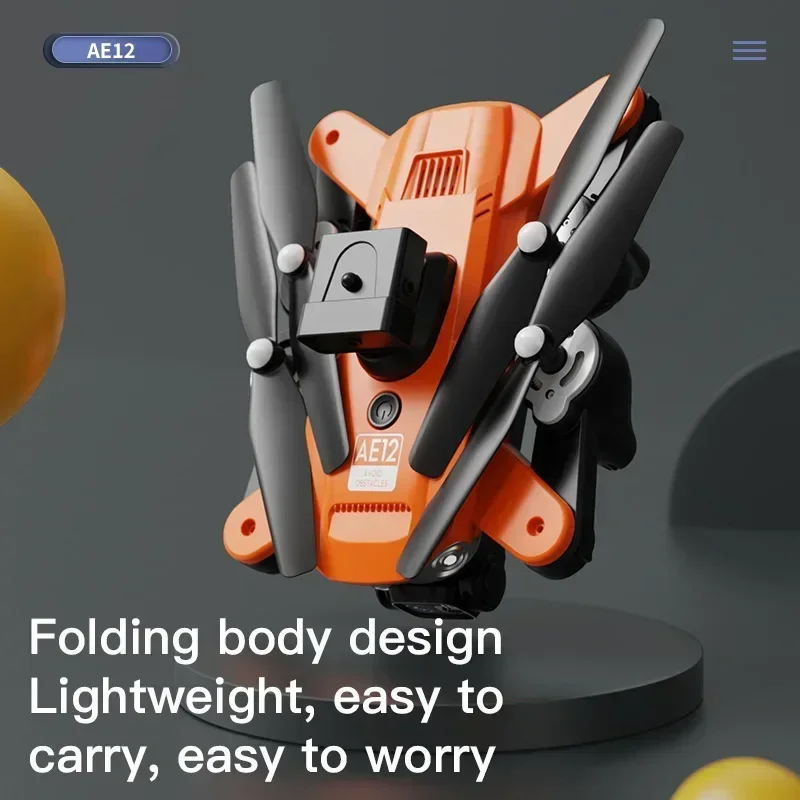 AE12  Professinal HD ESC Optical Flow Localization  Dual Camera Switching Obstacle Avoidance Drone Outdoors Toys Helicopter