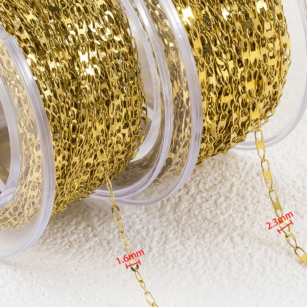 

1M 304 Stainless Steel Embossed Bar Chains Minimalist Style For DIY Hip Hop Loose Chains Jewelry Luggage Decoration Accessories