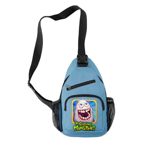 인기있는 힙합 내 노래 몬스터 크로스 바디 체스트 백, 옥스포드 방수 스포츠 여행 가방, 소년 소녀, 3D 프린트 숄더백