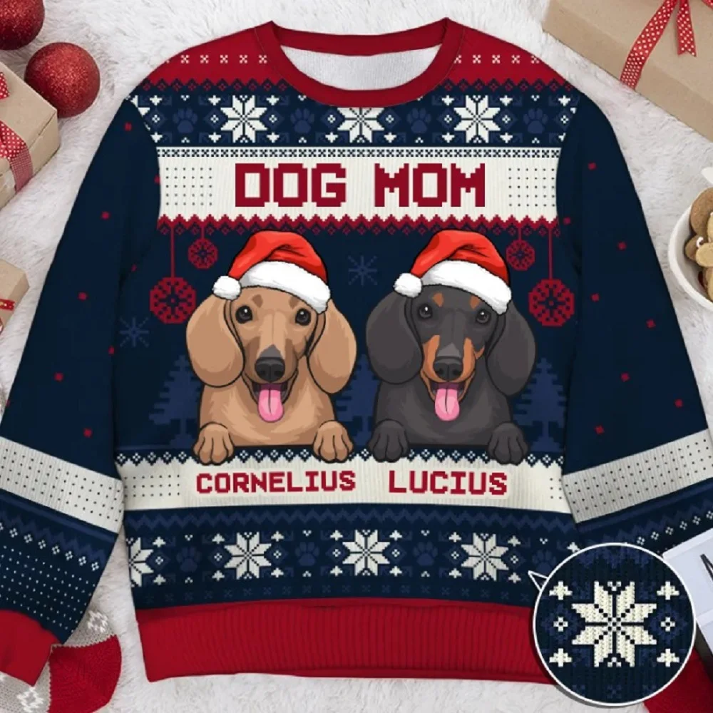 Cartoon Dog Ugly Christmas Sweater Christmas Sweater 3D Printing Gift Santa Claus Pullover Men 3D Sweatshirt Autumn Winter Top