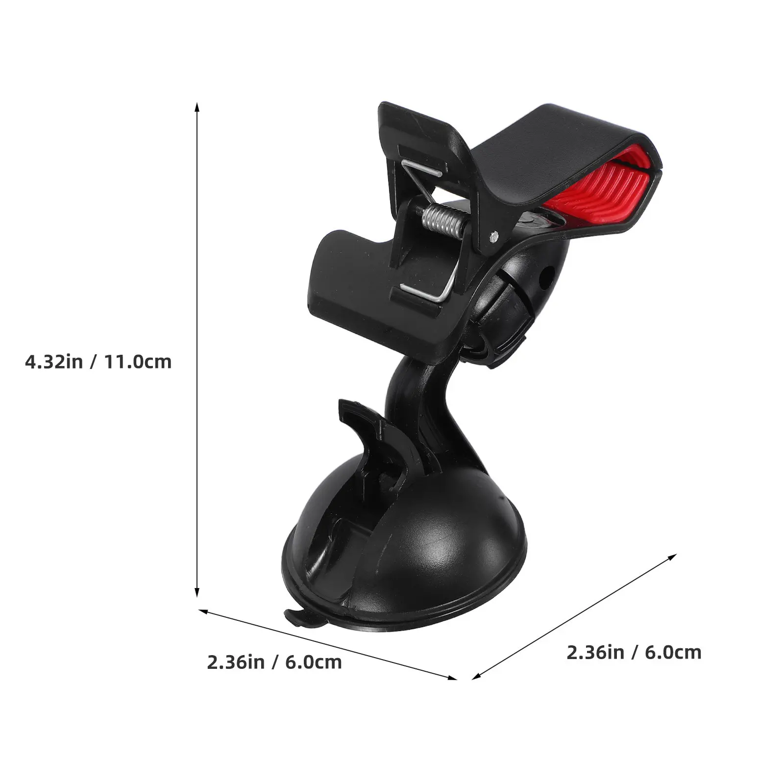 Car Mount Phone Holder Universal 360 Degree Adjustable Swivel Strong Industrial Clip Adhesive Suction Cup Dashboard Windshield