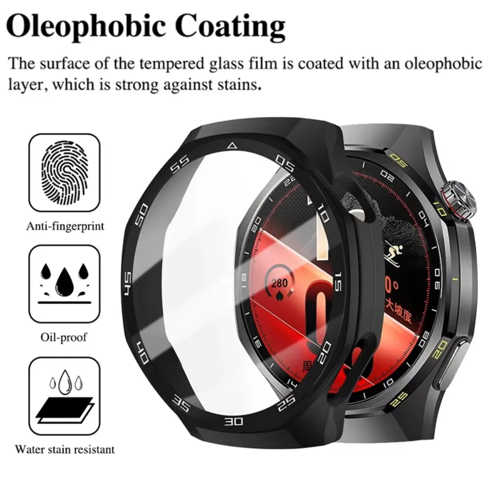 HD Tempered Glass PC Case For Huawei Watch GT6/7 41-46mm Coverage Shell For Huawei Watch GT6-7 Pro 46mm Anti-Fall 360 Full Cover