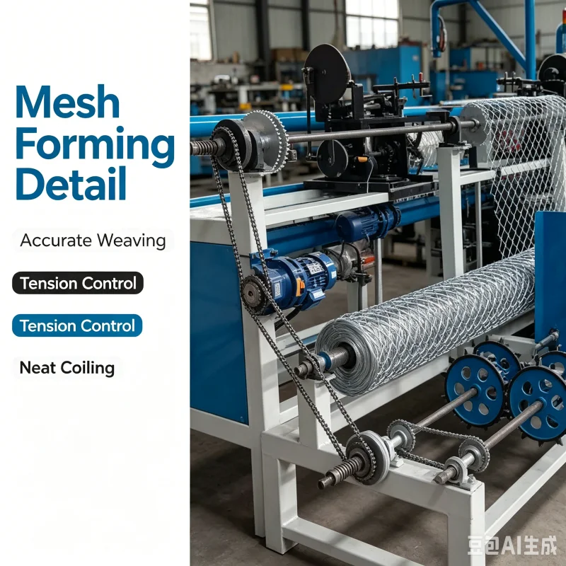 Fully Automatic Chain Link Fence Manufacturing Line For Airport Security Enclosure Agricultural Farm Enclosure Manufacturing