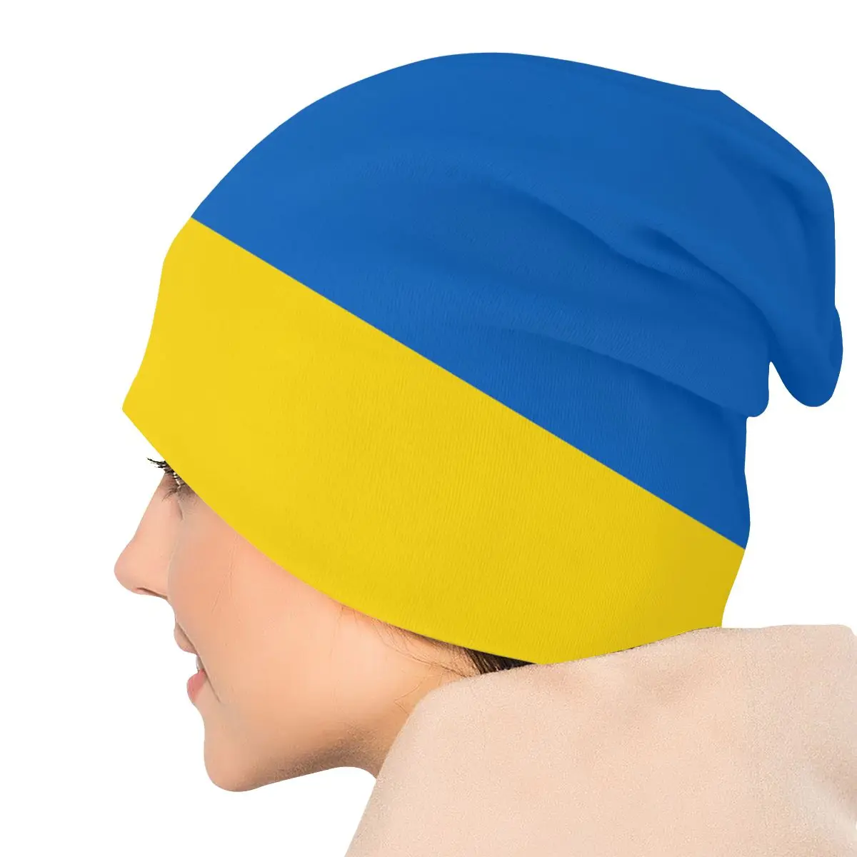 Flag Of Ukraine Ukrainian Skullies Beanies Hats Goth Unisex Outdoor Caps Warm Head Wrap Bonnet Knitting Hats