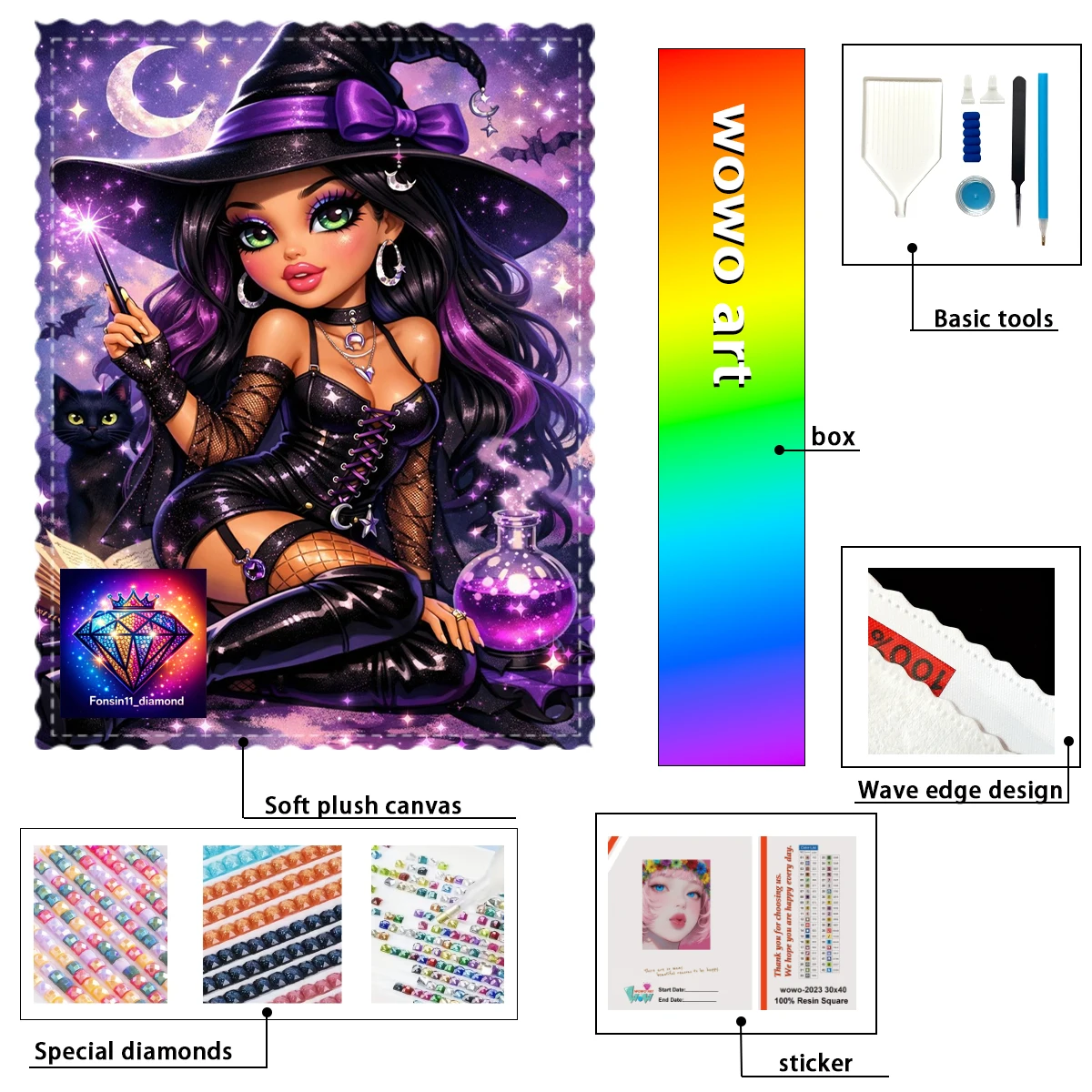 

【Fonsin11- diamond】Una chica hermosa 100% resin FD+ab+yg Diamond Stamping Kit Perfect Masterpiece worth Buying