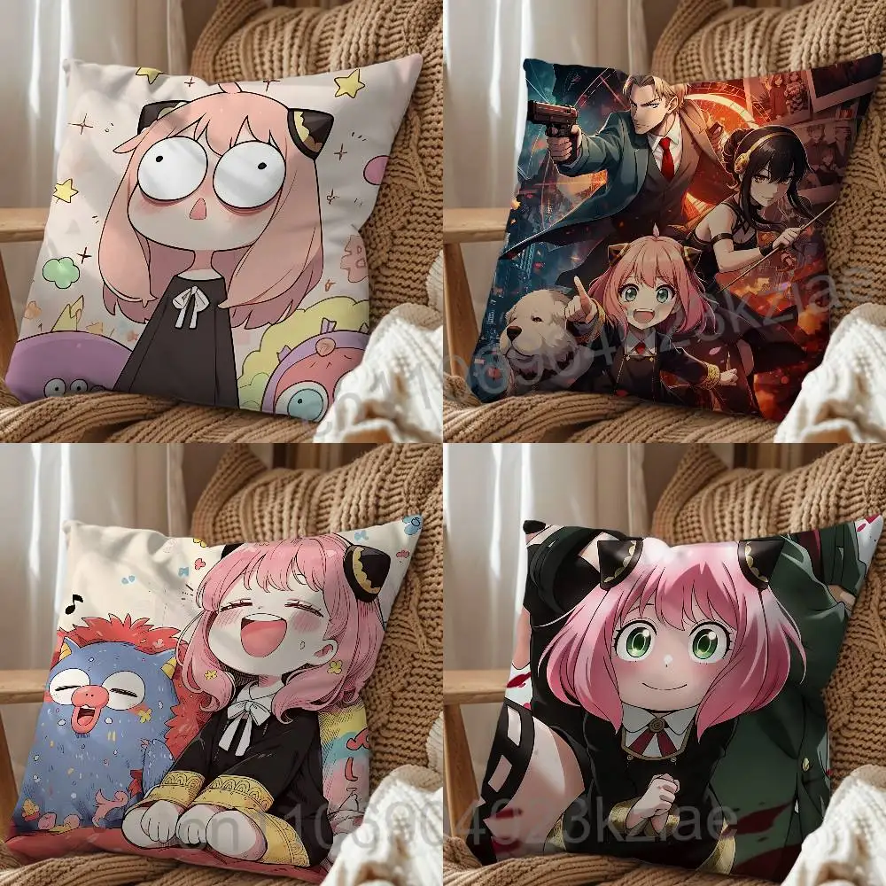 Housse de coussin SPY FAMILY Cartoon, motif bataille d'intelligences intense, imprimée en 4K HD, avec divers motifs exquis
