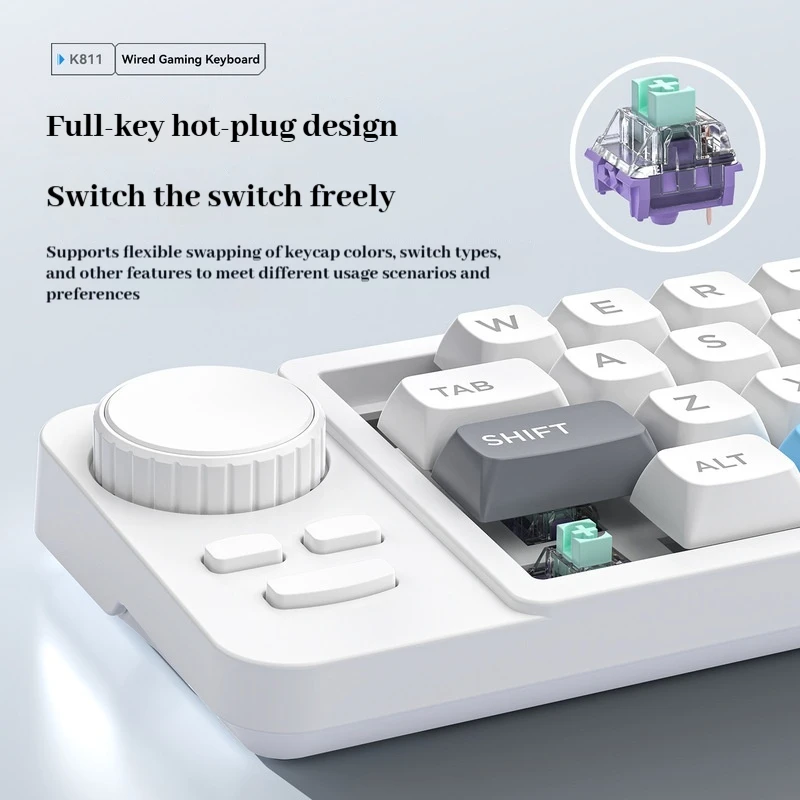 Macro Programming Game Keyboard Wired 19 key macro definition joystick dual scroll RGB hot swappable definition accessories - Image 4