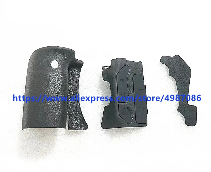 3 PCS New Original Body Rubber Set For Canon 90D Camera Replacement Part+ Tap