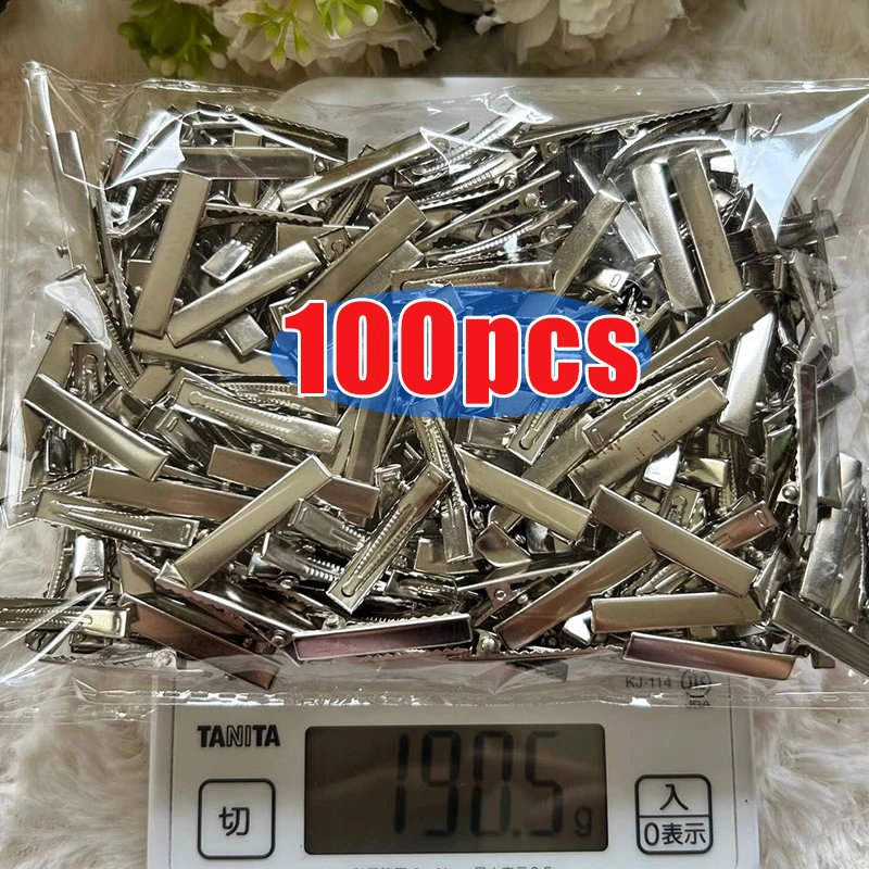 

100pcs Metal Crocodile Hair Clips Hair Pins DIY Jewelry Platypus Clip Accessories Clothing Accessories HairClip
