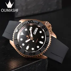 007 oumashi Men's Watch New Men's Luxury Automatic NH watch 35A  Watch Movement Stainless Steel Waterproof Watch