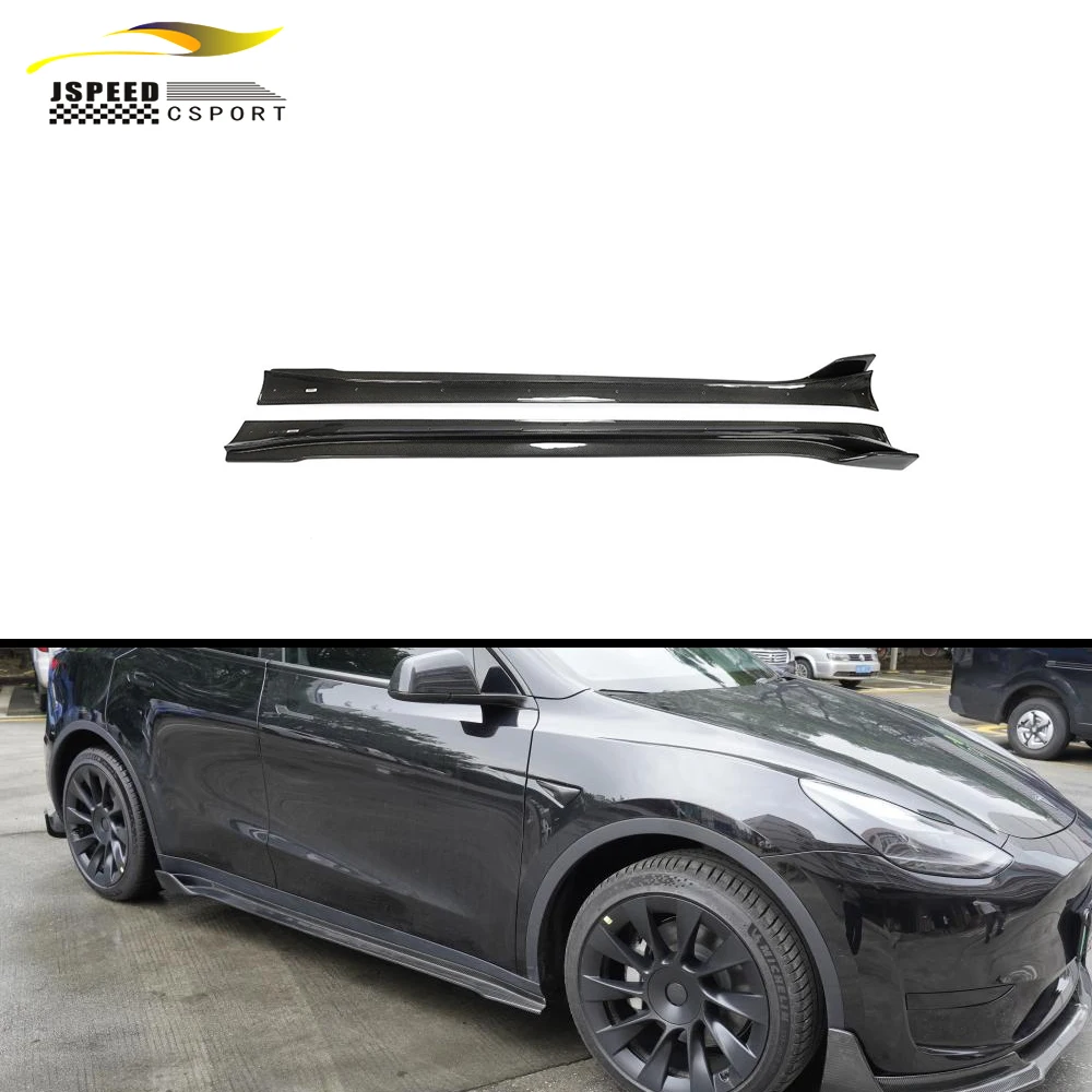 

Suitable for Carbon fiber side skirts are Suitable for Tesla Y-shaped Sport Utility 4 doors 2019-2021