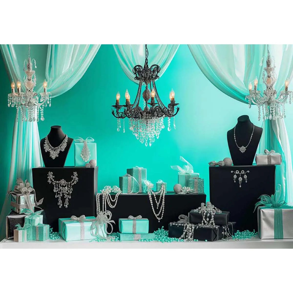 Allenjoy Turquoise Jewelry Shop Backdrop