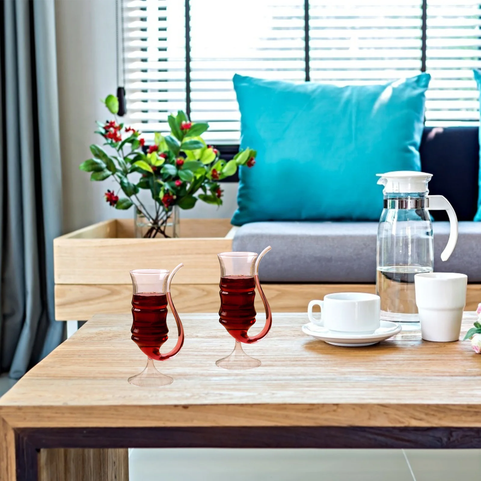 

2Pcs Segment Wine Glass Set 200ml Unique Cocktail Drinking Cup Special Party Glassware Cocktail Glass