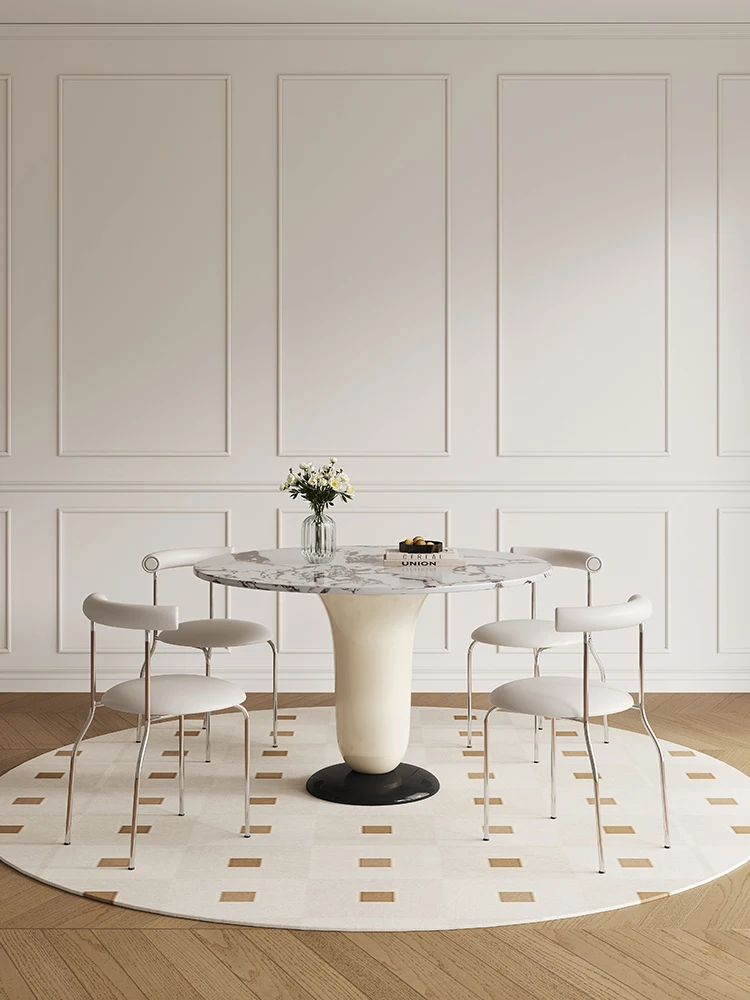 Marble Bulgari dining table and chair combination